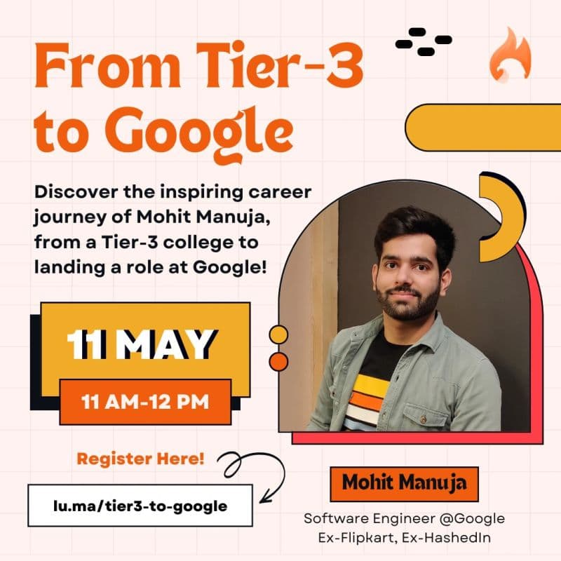 From Tier-3 to Google: Unveiling Mohit's Inspiring Journey